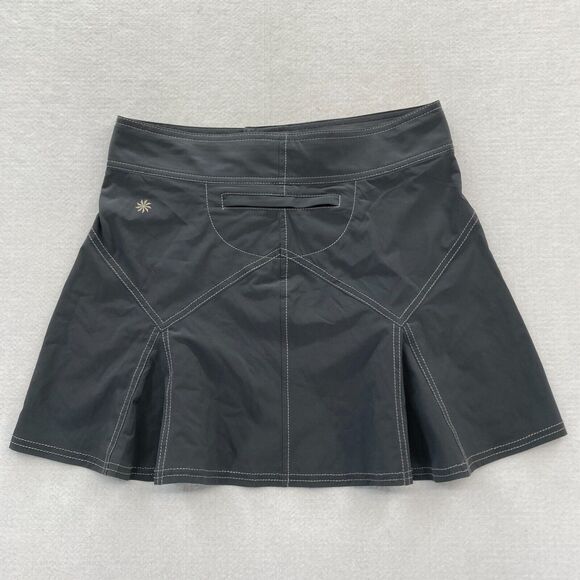 Athleta All Terrain Skirt Women's 2 Gray Stretch Flare Drawstring Hiking Outdoor - Picture 9 of 10